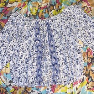 Long sleeve off the shoulder shirt